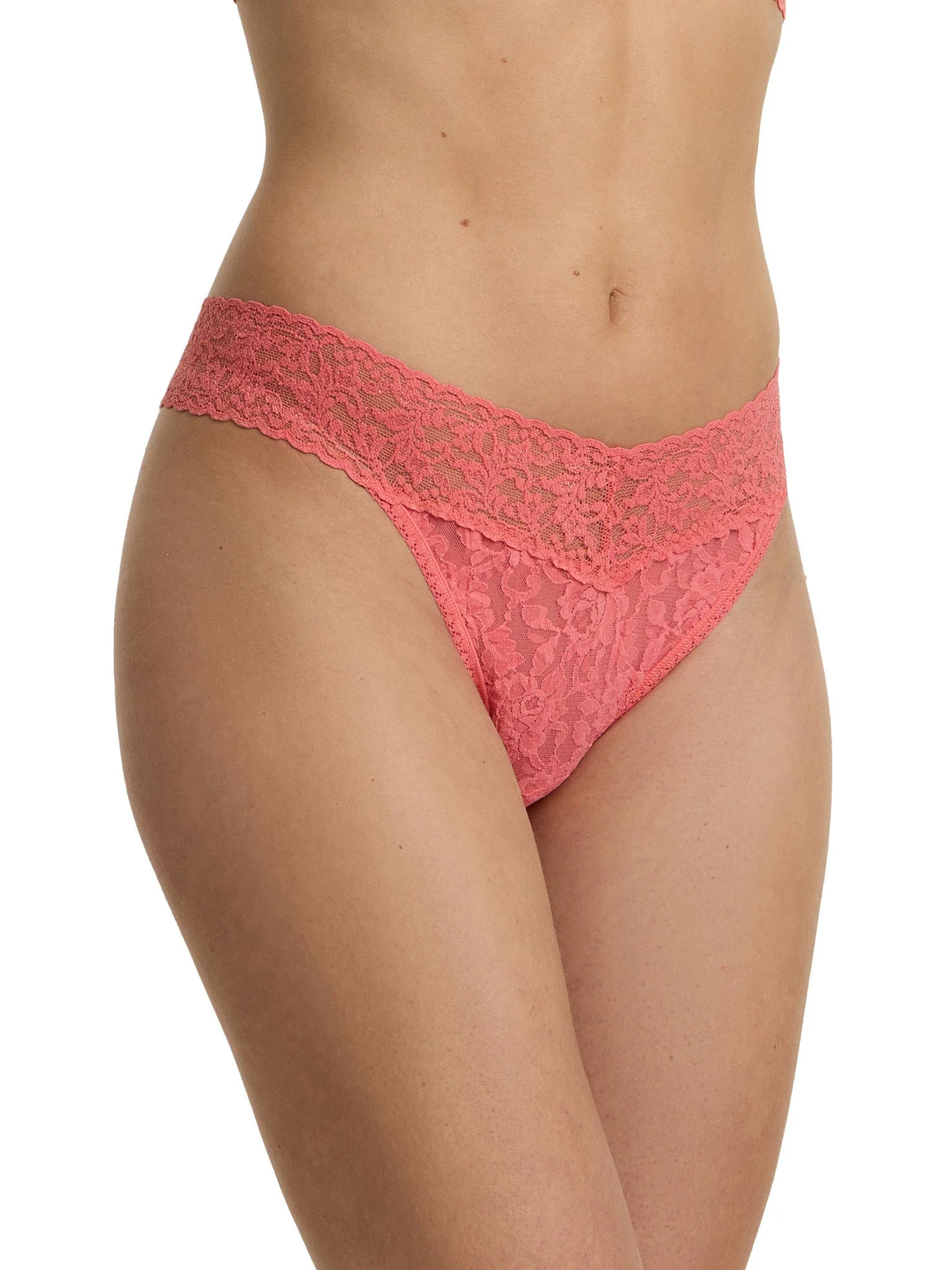Signature Lace? Original Rise Thong Paloma Pink