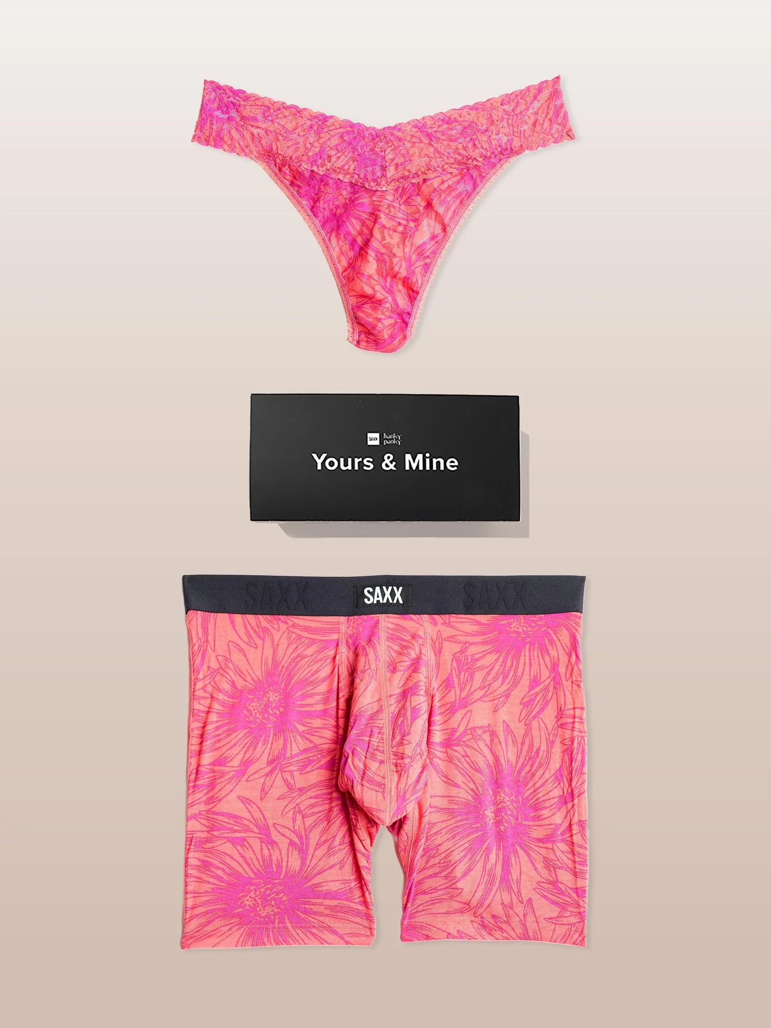 Signature Lace? Original Rise Thong And Saxx Super Soft Vibe Boxer Brief Big Daisy-Gumball Sale