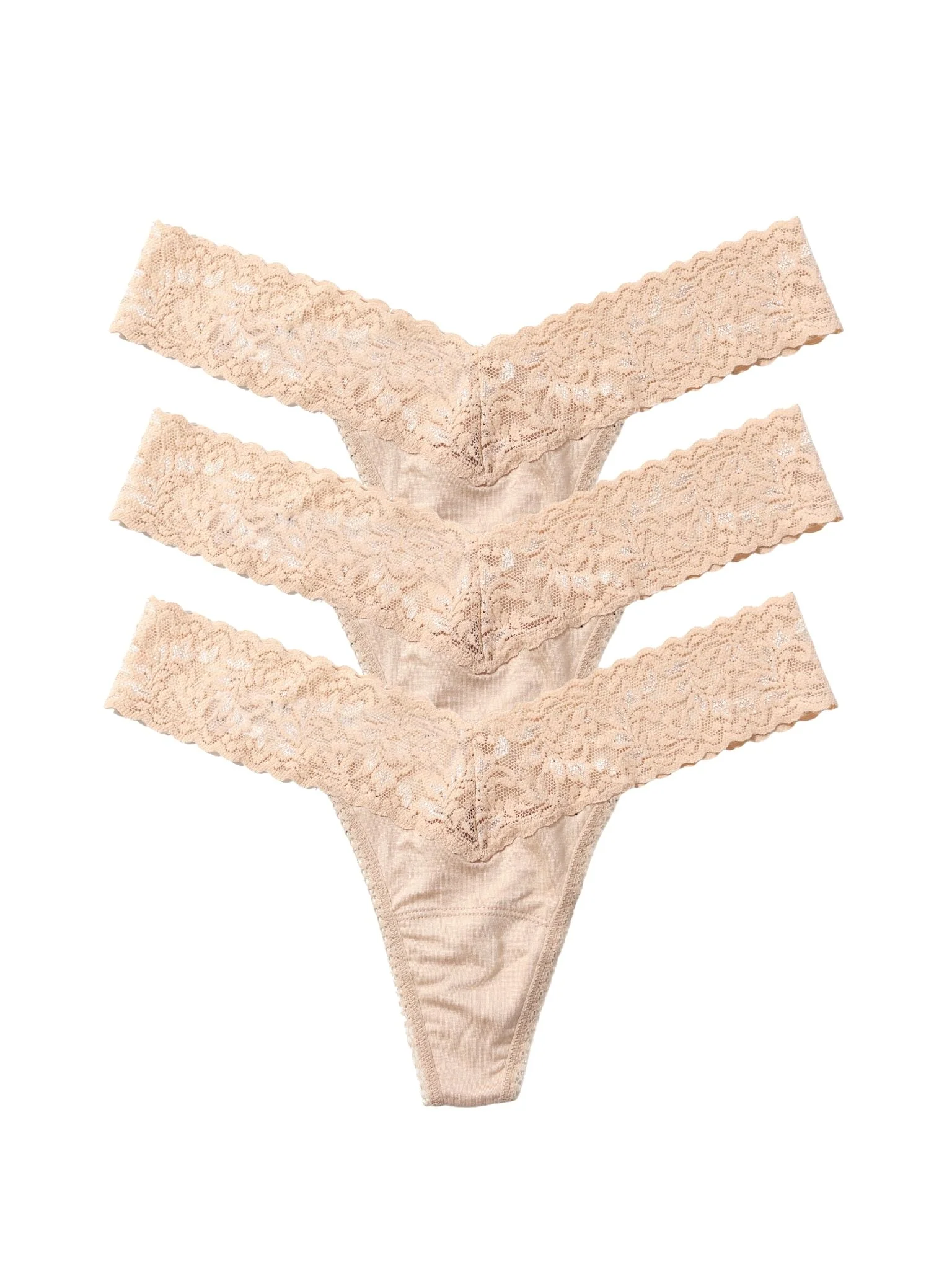 3 Pack DreamEase? Low Rise Thongs Chai