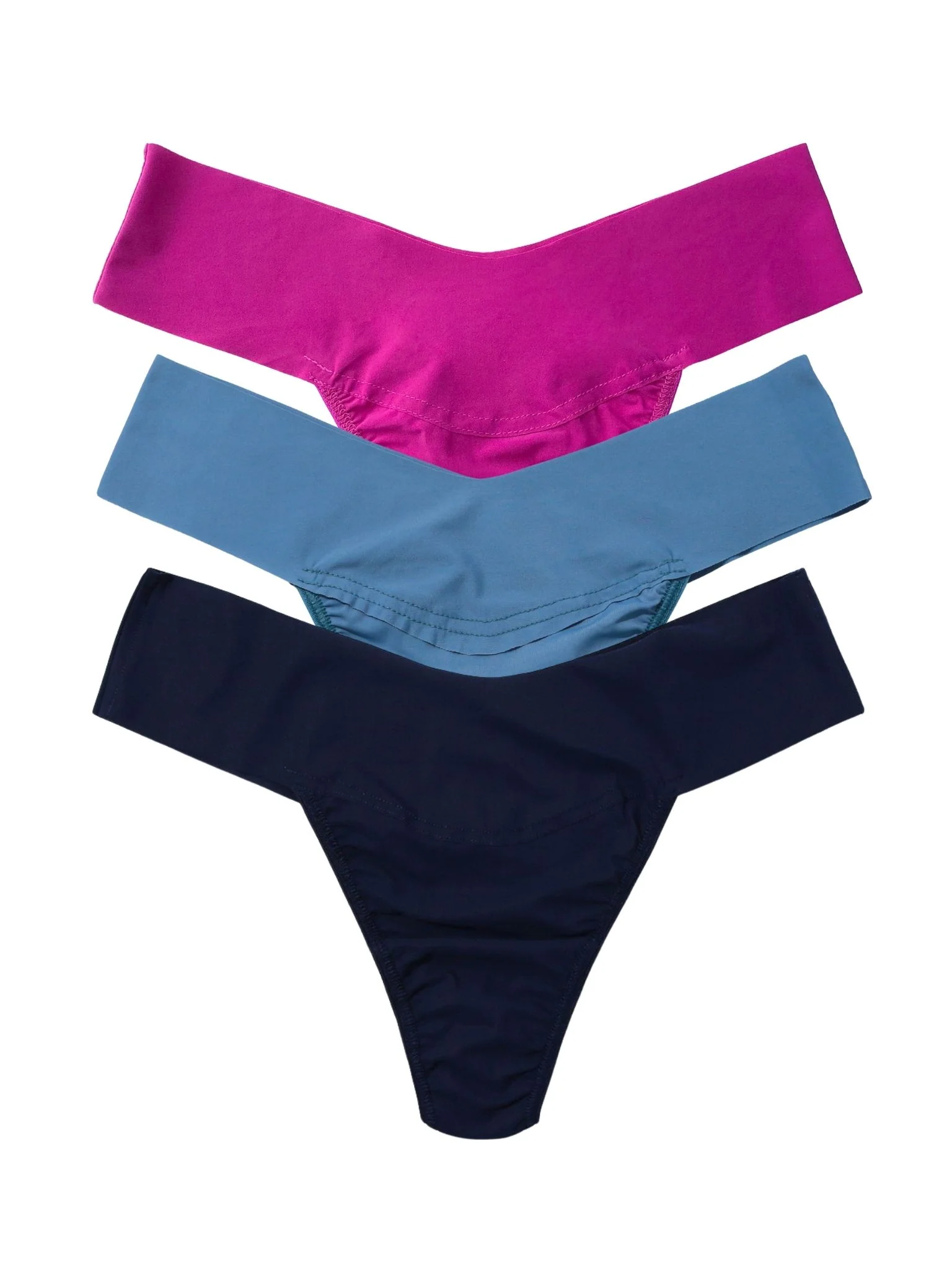 Roller Rink 3 Pack BreatheSoft? Natural Rise Thong