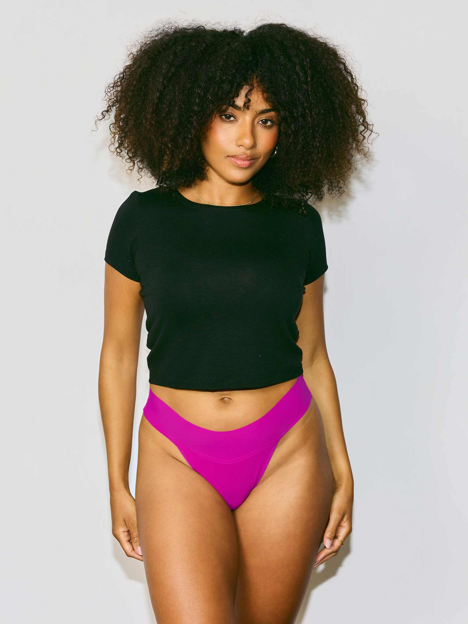 BreatheSoft? Natural Rise Thong Hot Fuchsia Pink