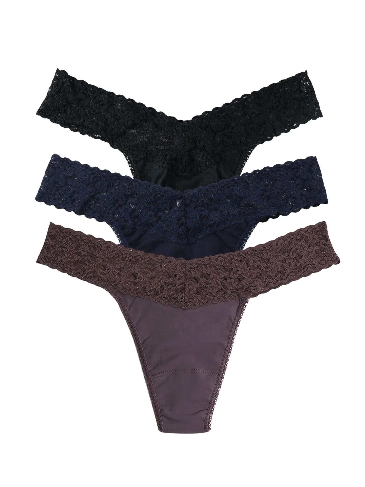 Moonrise Trio 3 Pack Supima? Cotton Original Rise Thongs