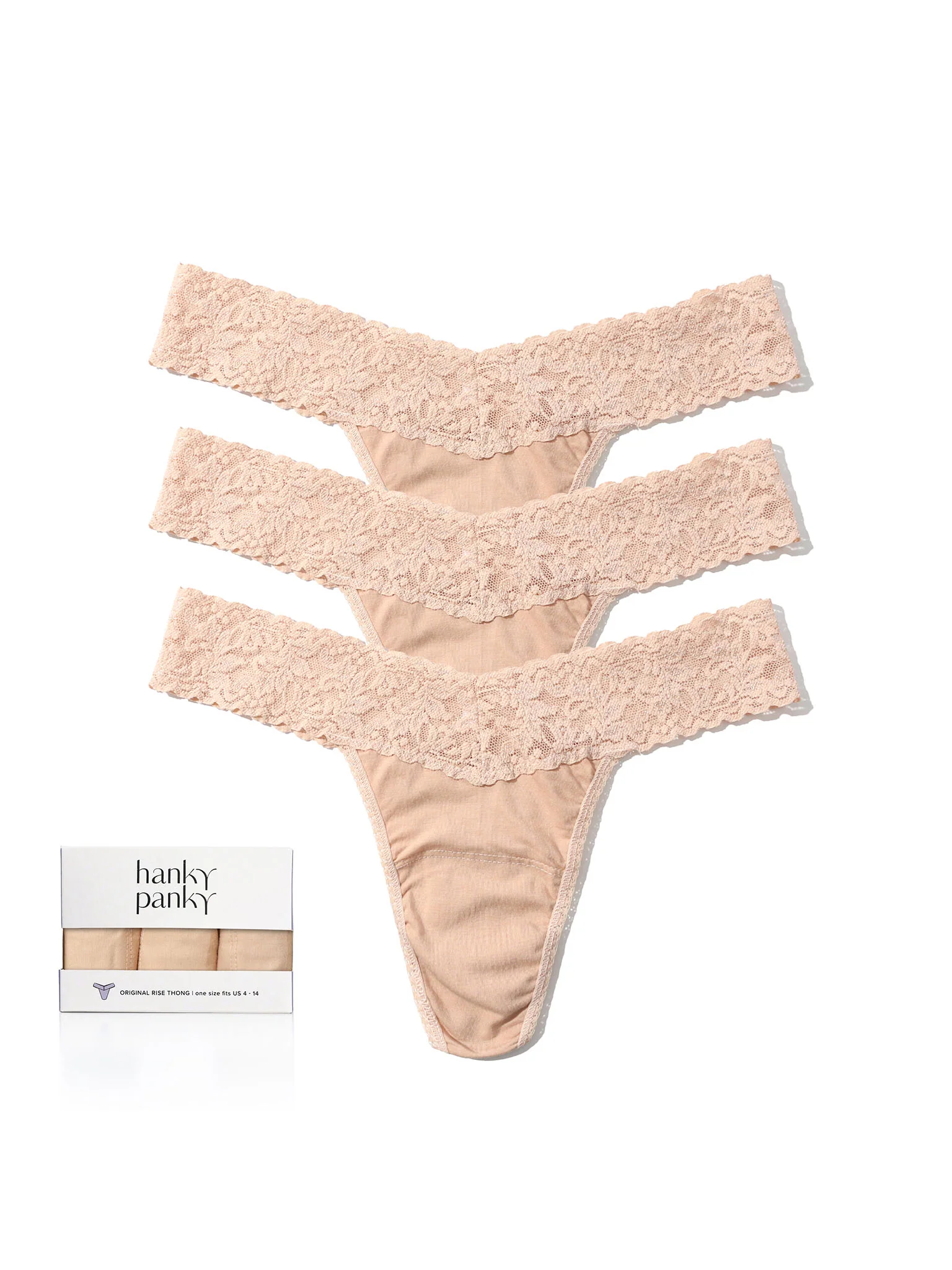 3 Pack Supima? Cotton Original Rise Thongs Chai