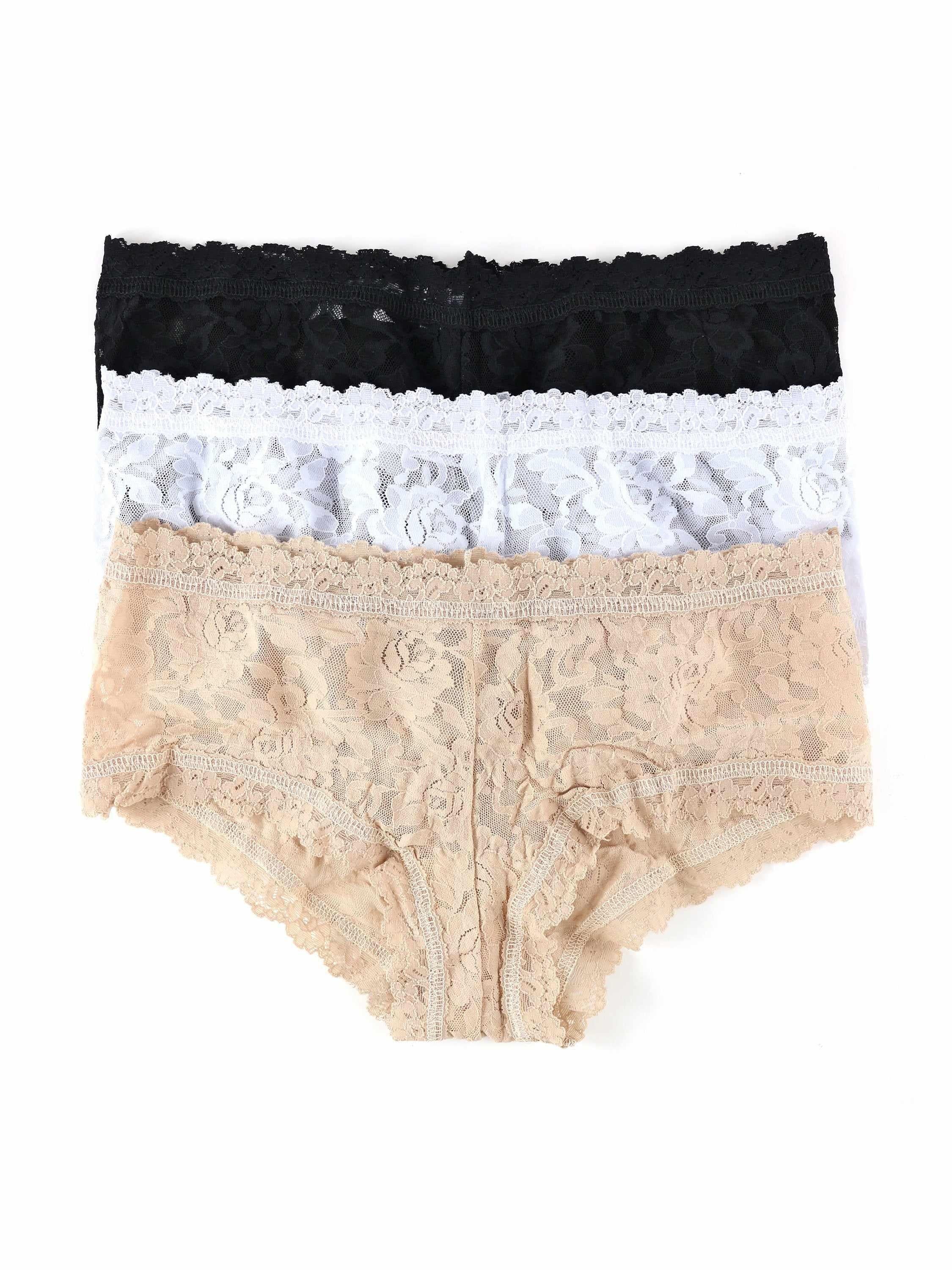 Tr??s Chic 3 Pack Signature Lace? Boyshorts