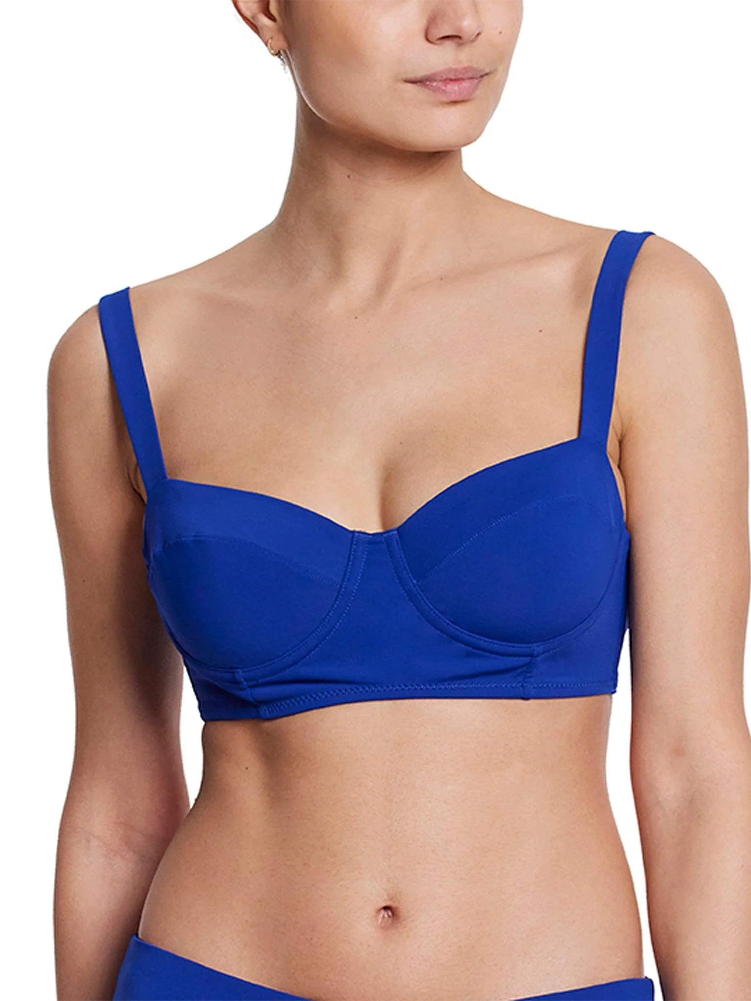 Balconette Bikini Swimsuit Top Poolside Blue Sale
