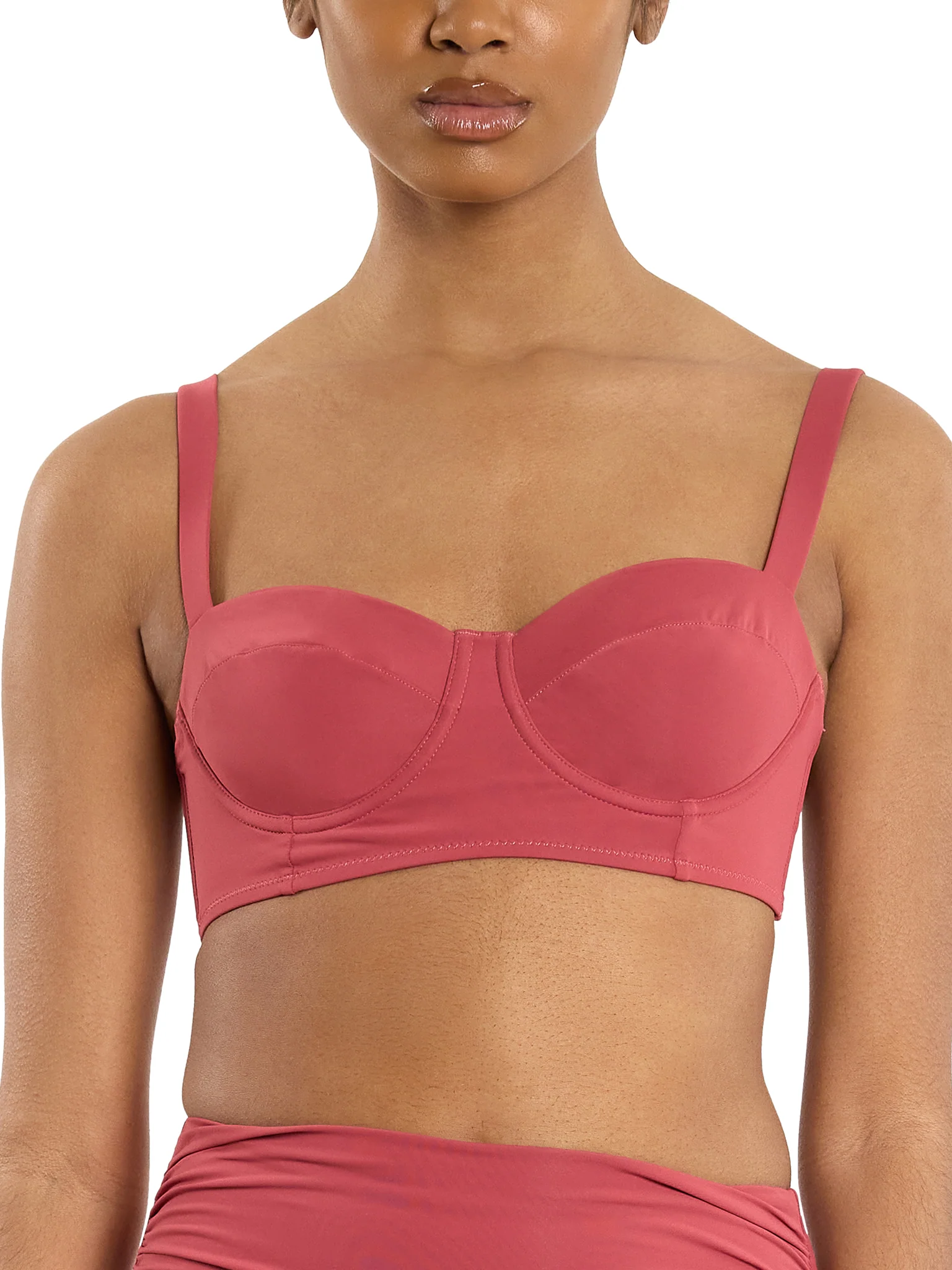 Balconette Bikini Swimsuit Top Sunbaked Red Sale