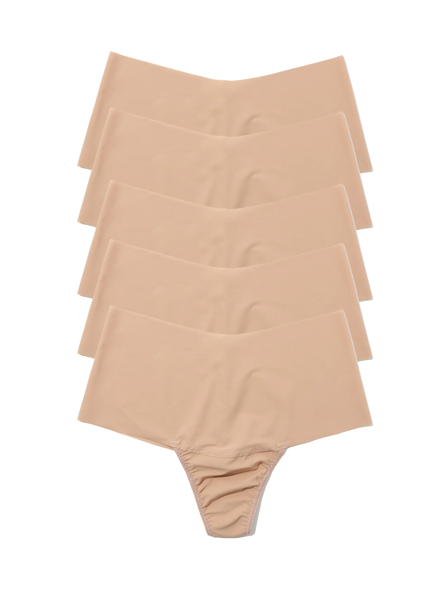 5 Pack BreatheSoft? High Rise Thongs Taupe