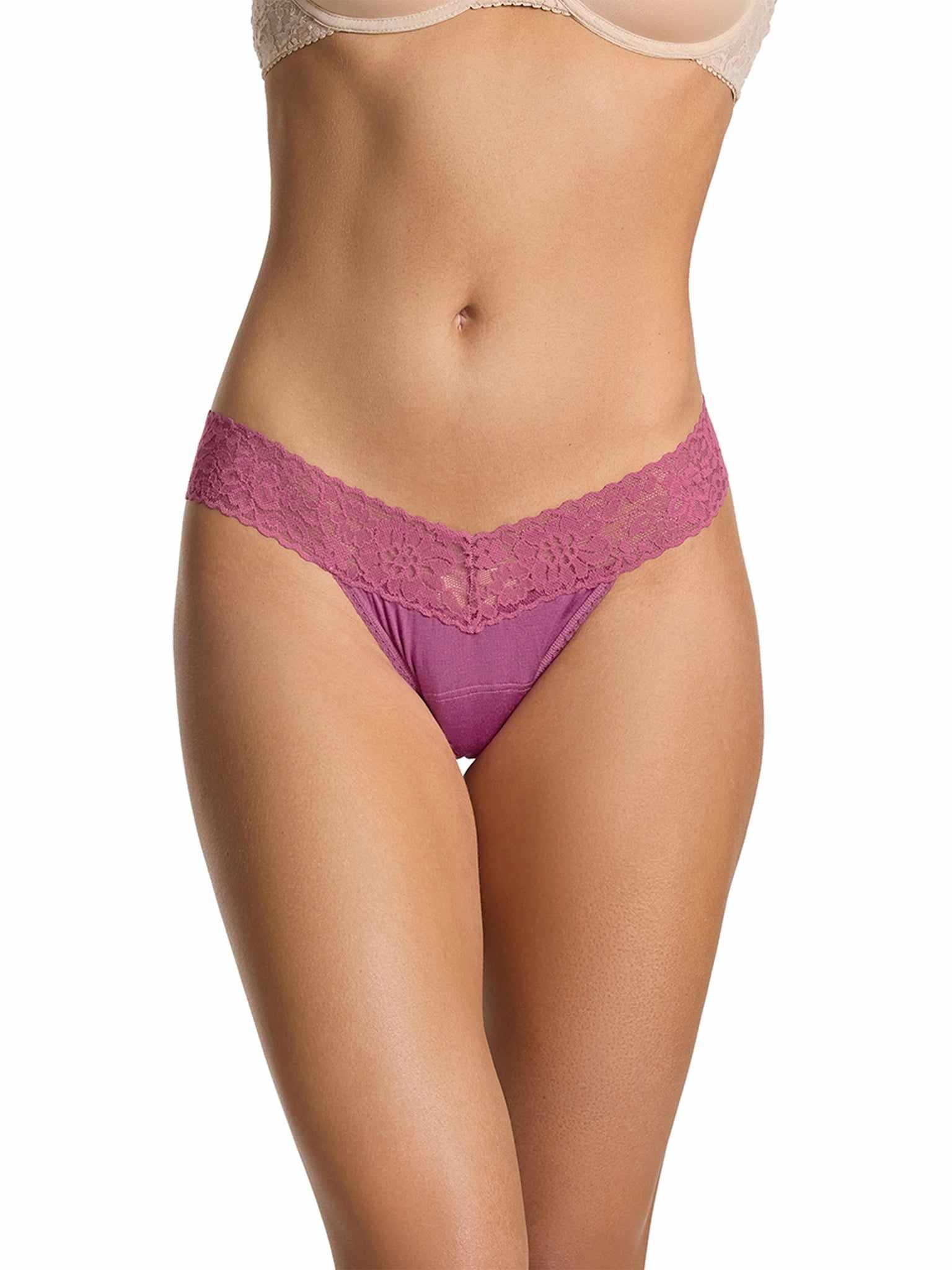 DreamEase? Low Rise Thong California Raisin Purple Sale