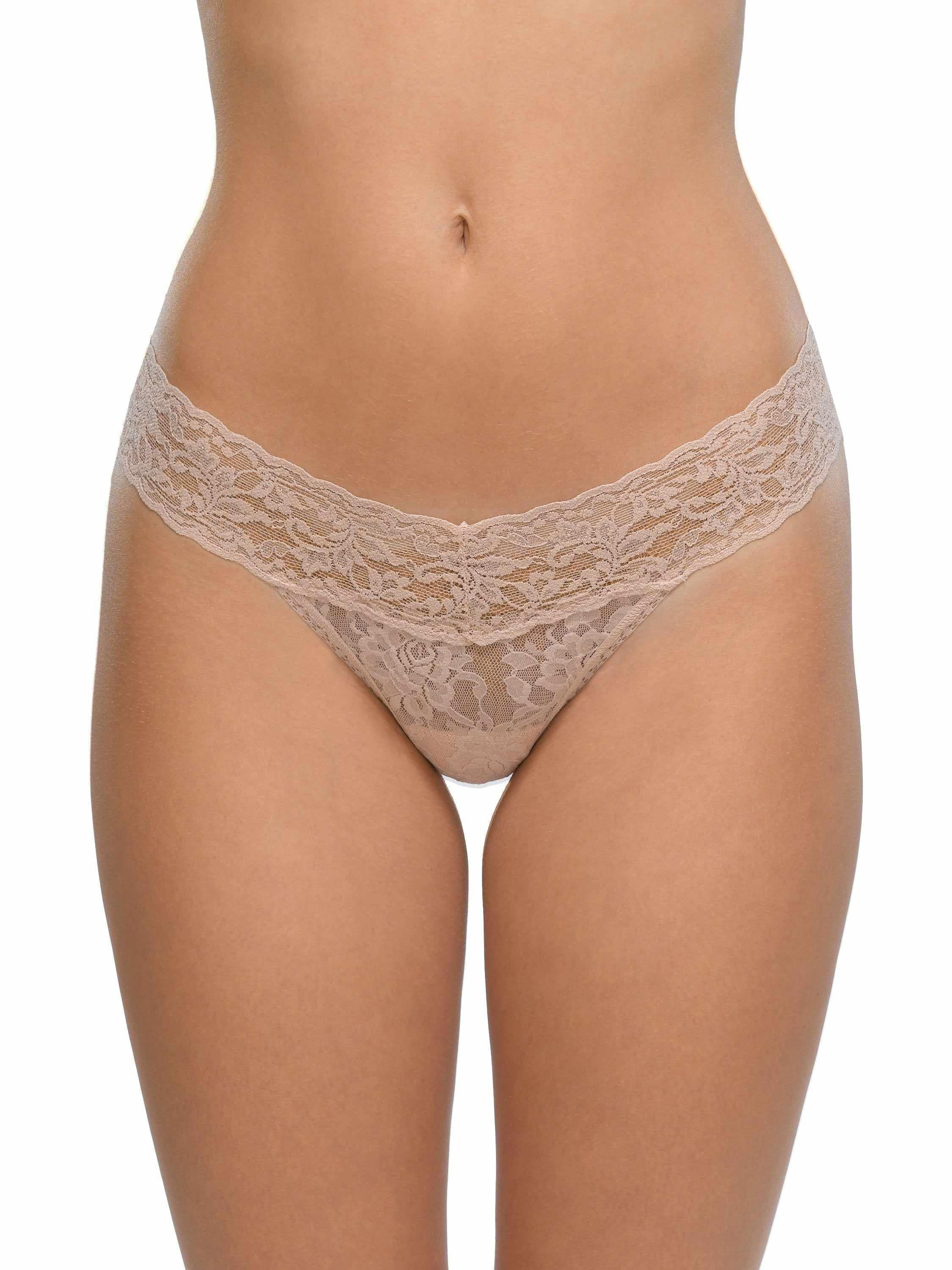 Petite Size Signature Lace? Low Rise Thong Chai