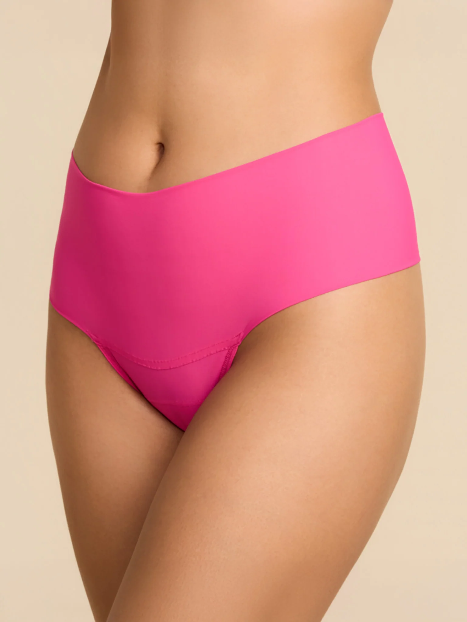 BreatheSoft? High Rise Thong Provocative Pink