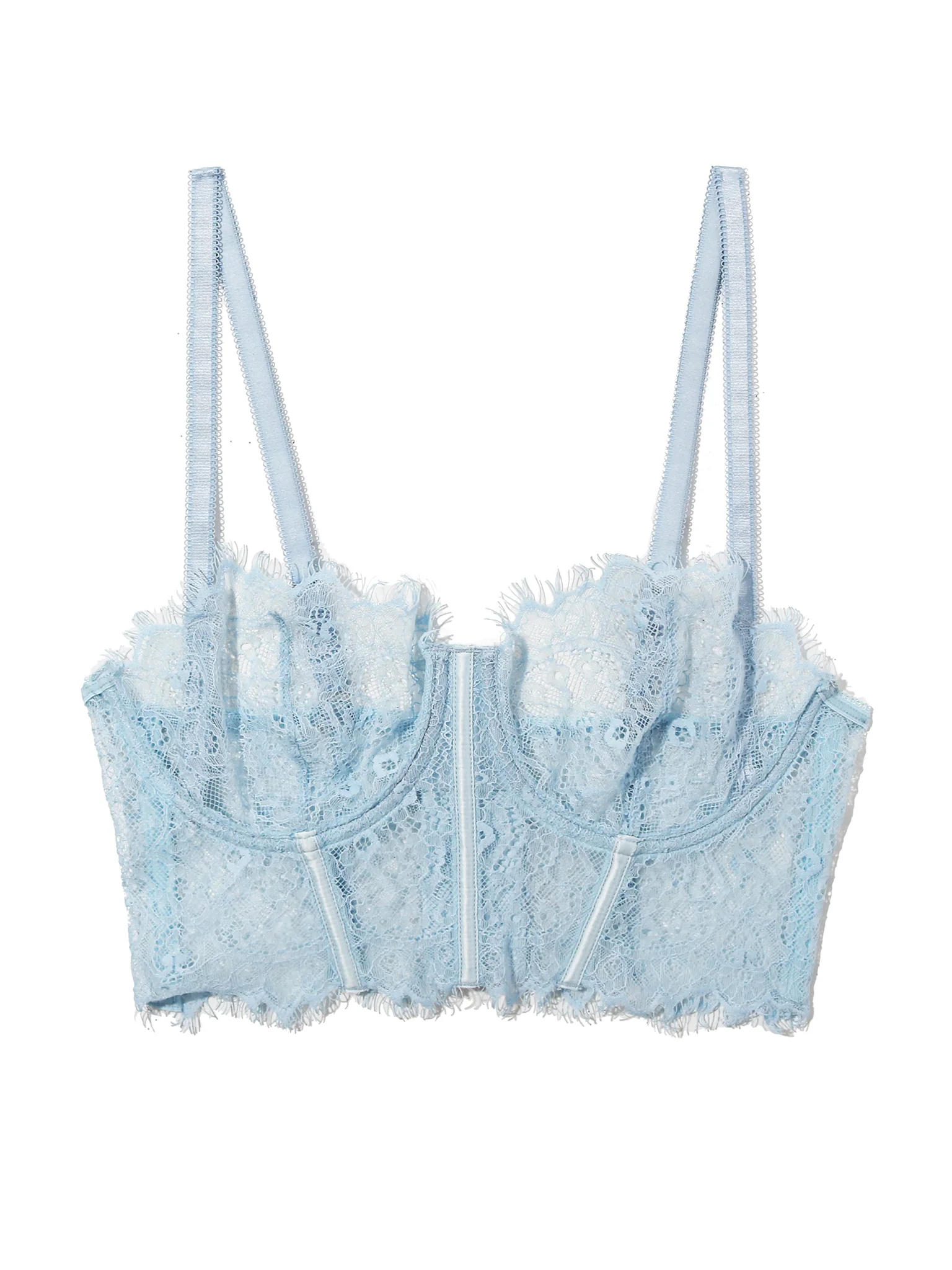 Sheer Seduction Underwire Bustier Touch The Sky Blue Sale