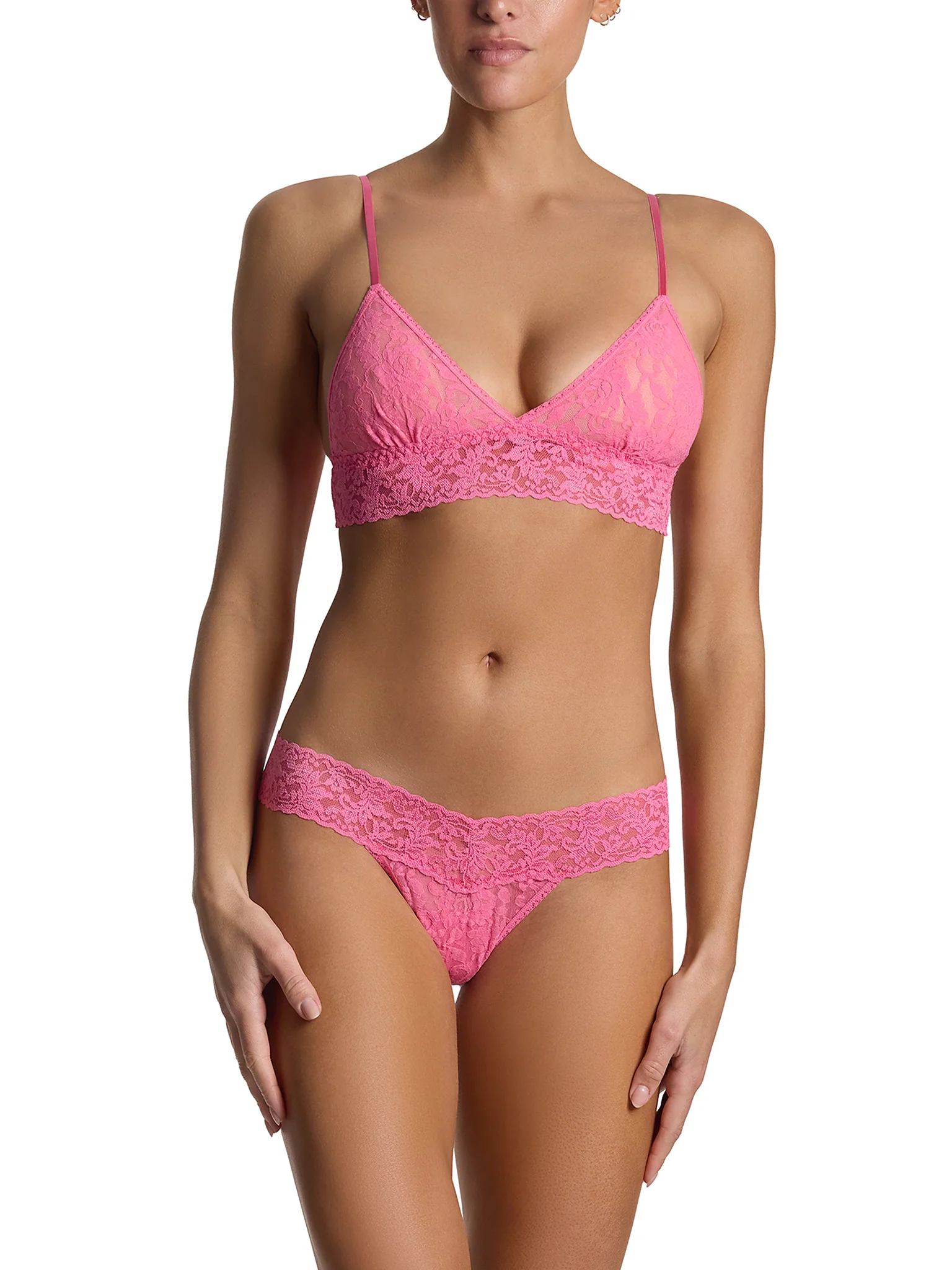 Signature Lace? Low Rise Thong Amused Pink Sale