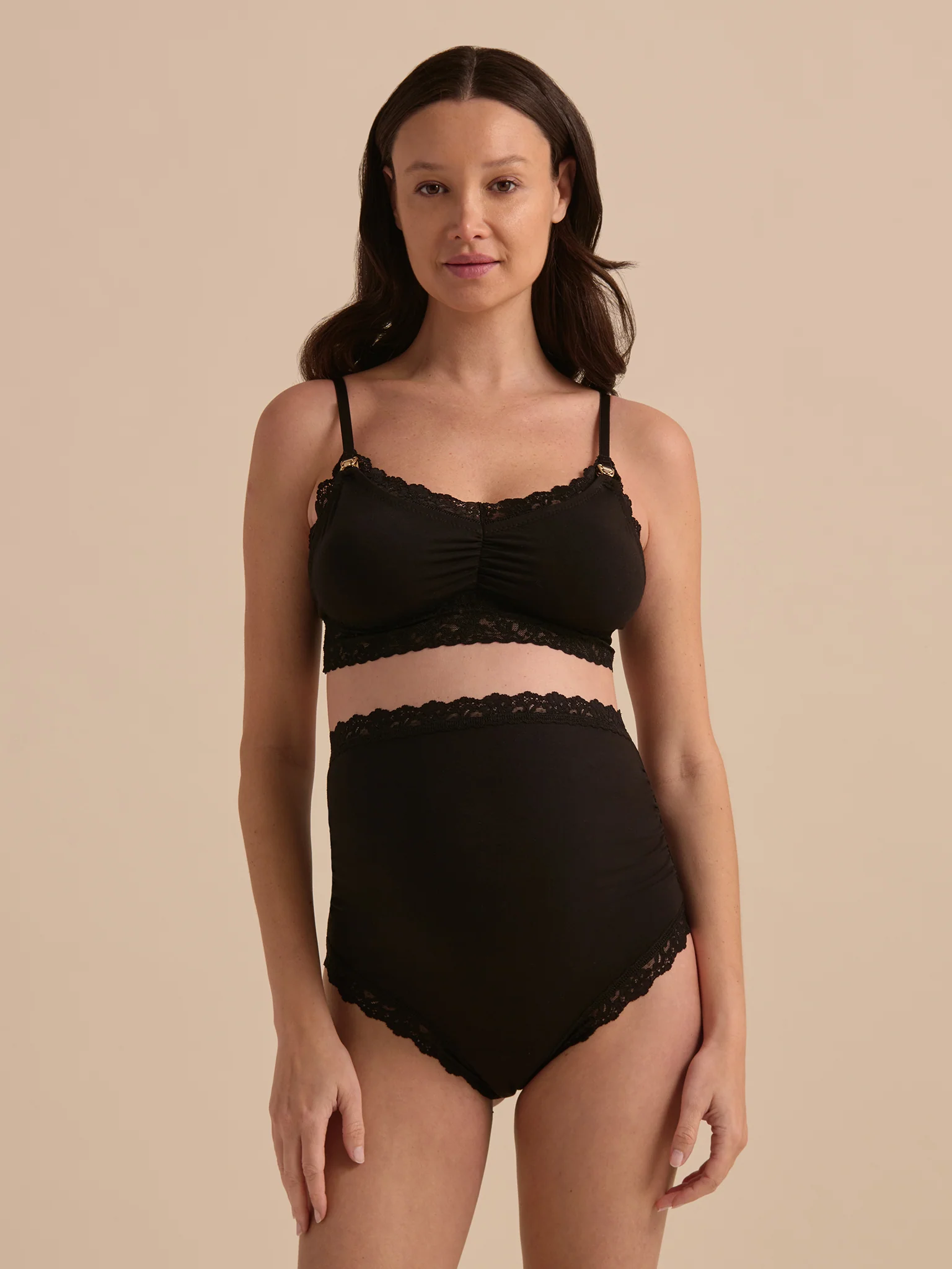 Supima? Cotton Nursing Bralette Black Sale