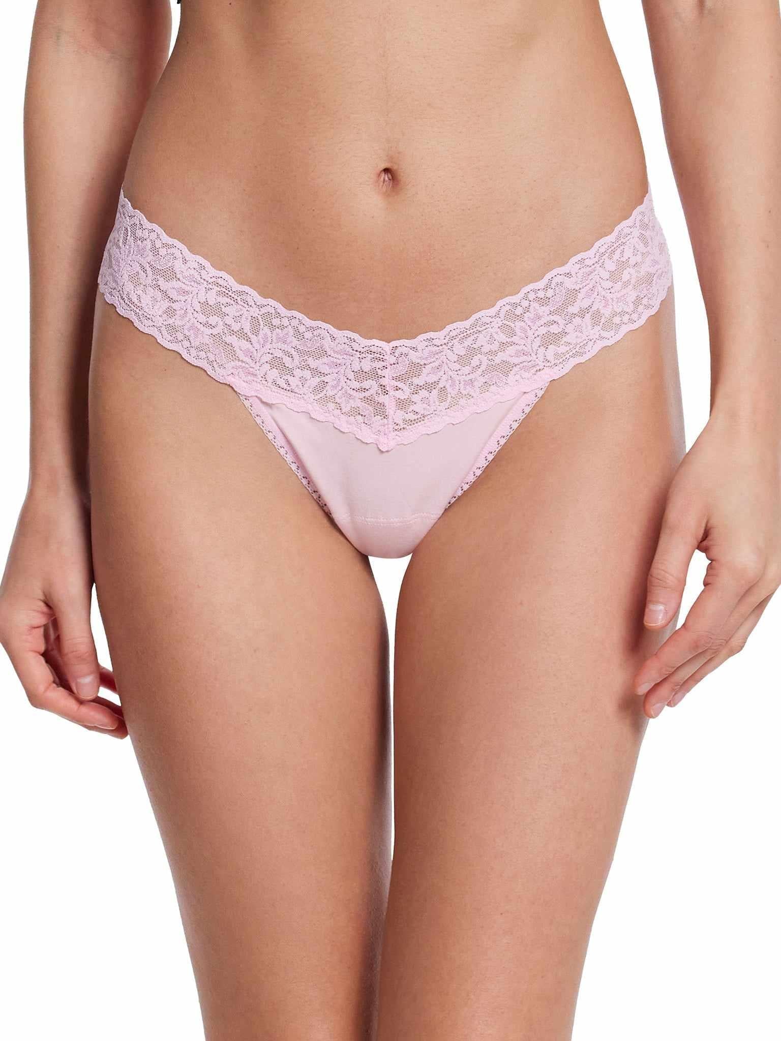 Supima? Cotton Low Rise Thong Bliss Pink