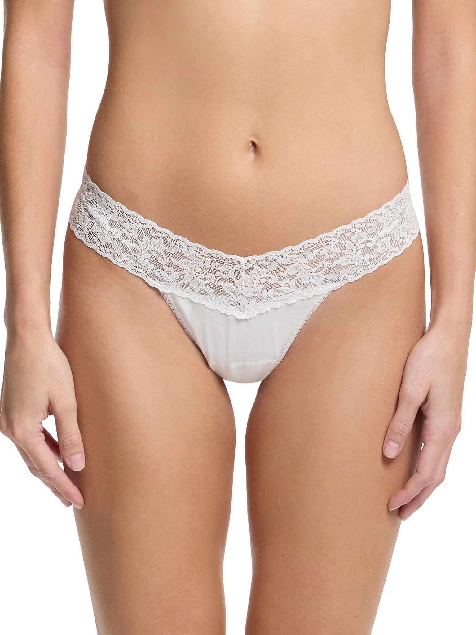 Supima? Cotton Low Rise Thong White