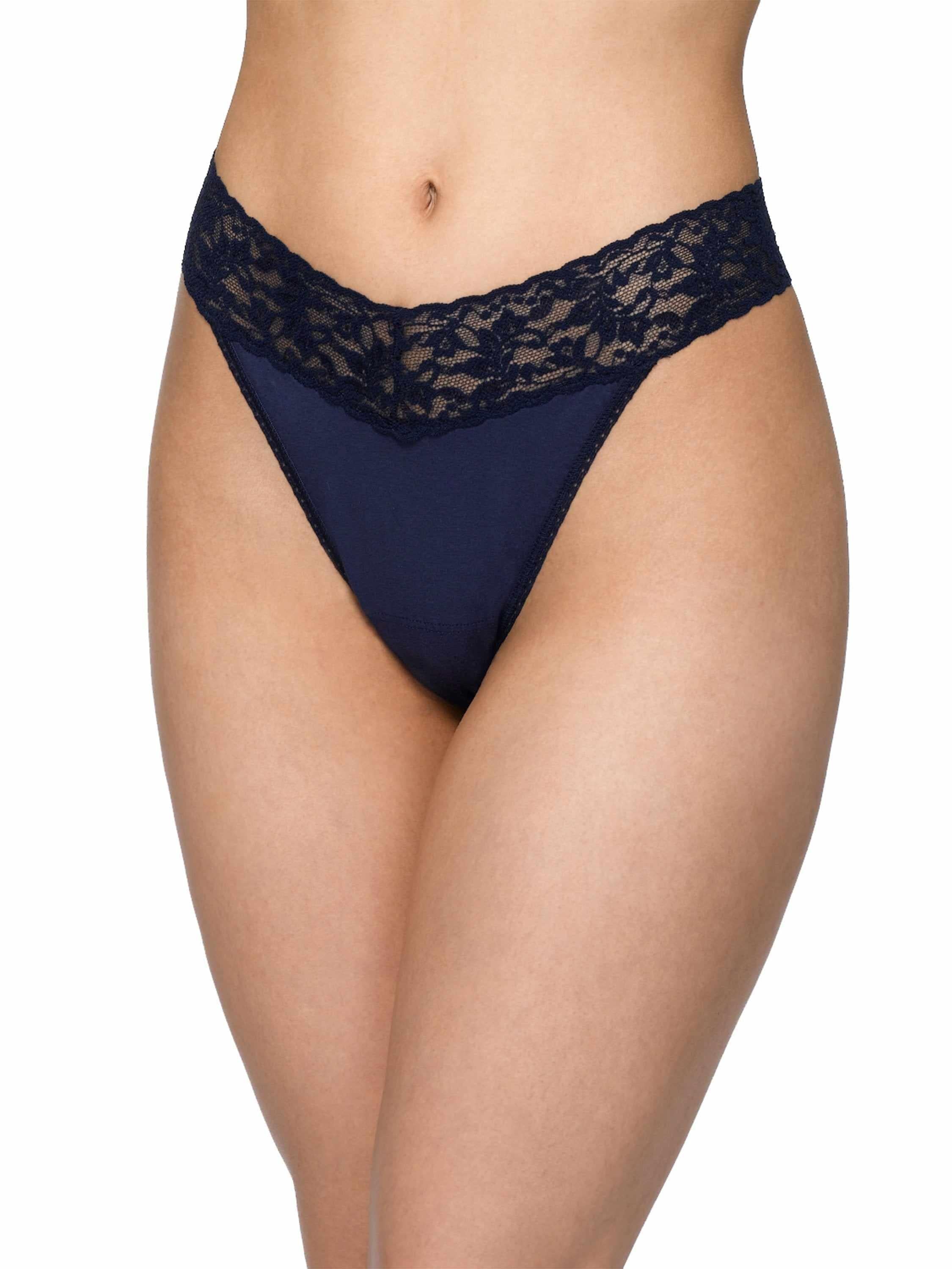Supima? Cotton Original Rise Thong Navy