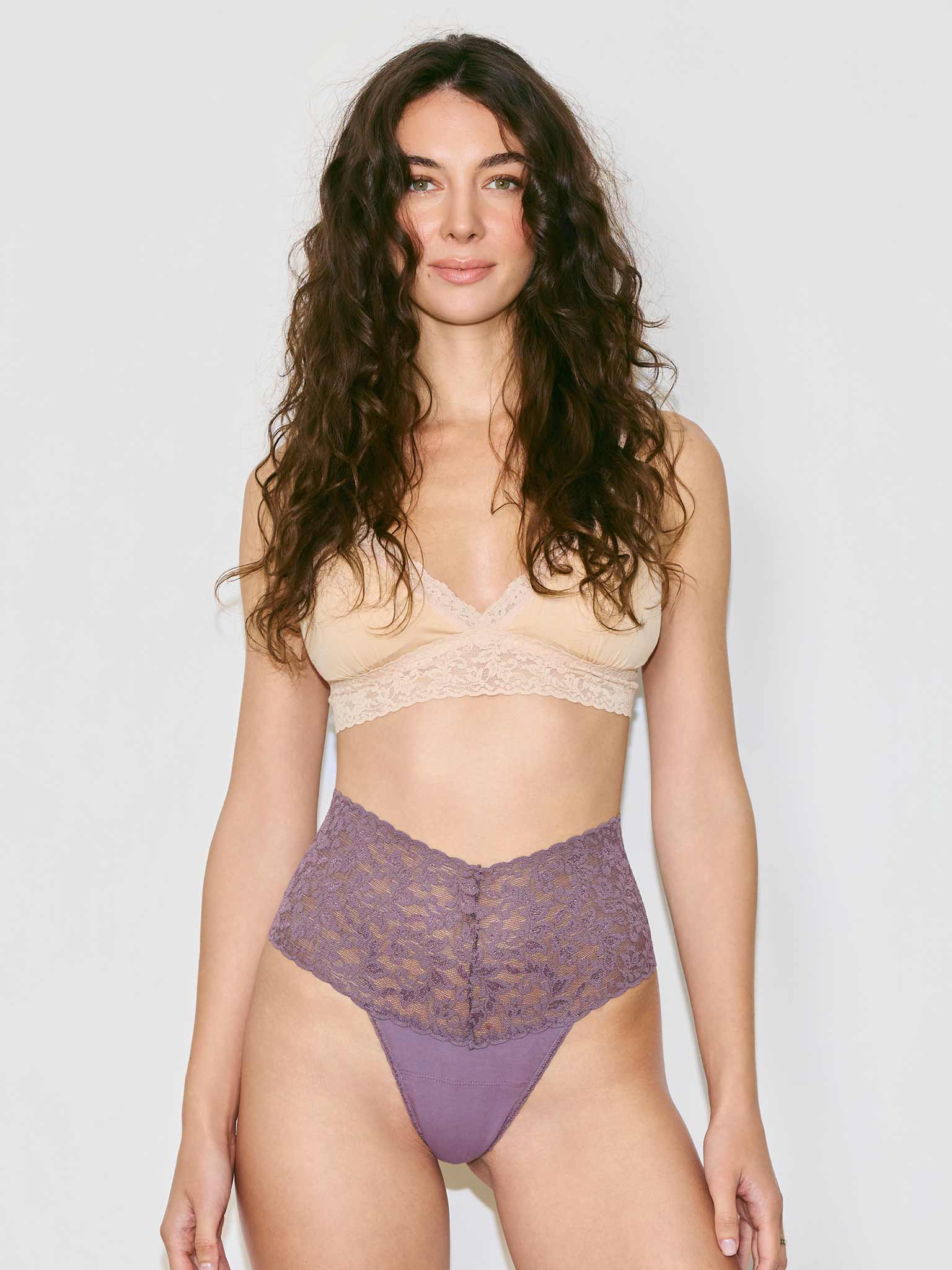 Supima® Cotton Retro Thong Dusk