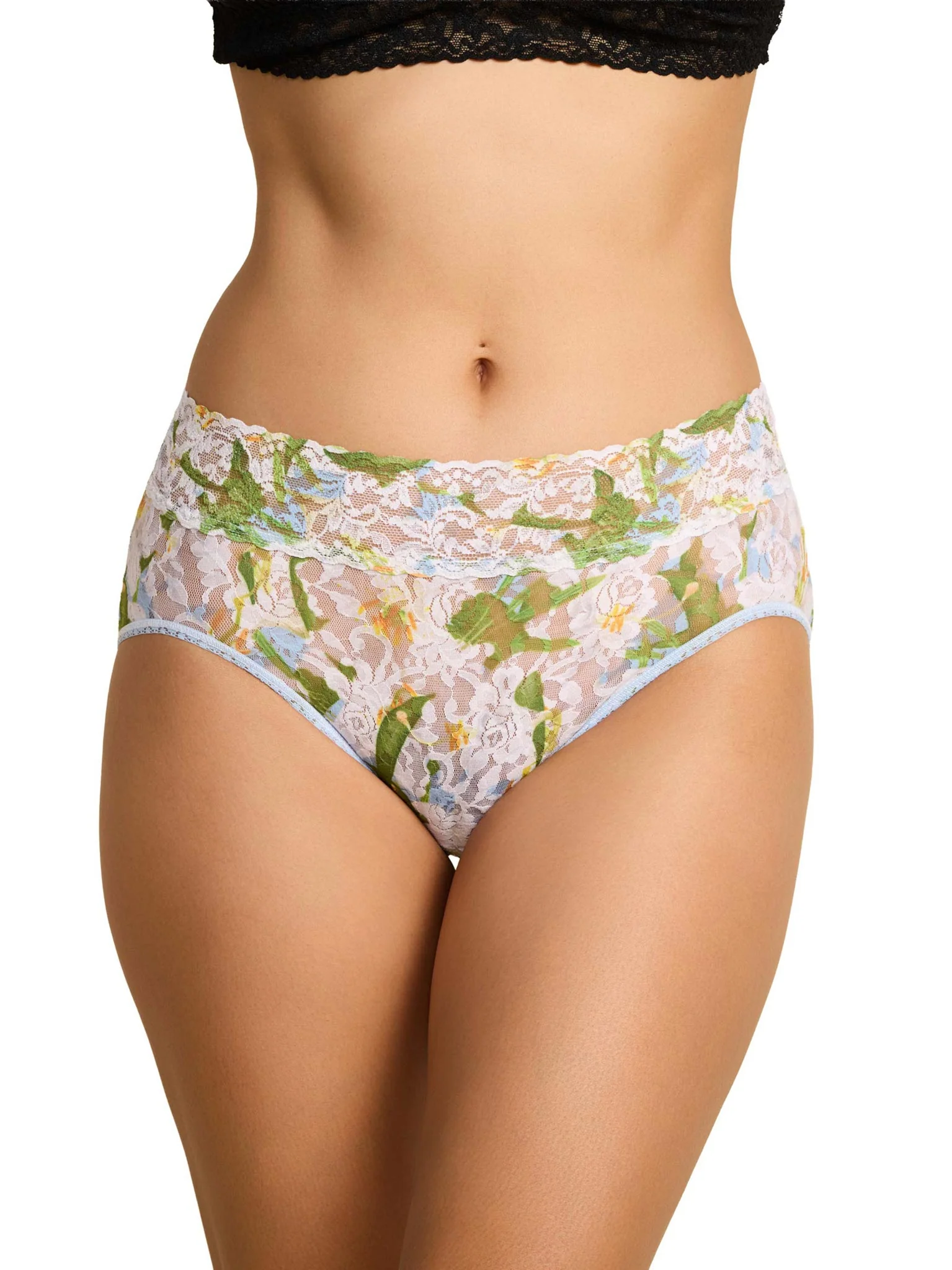 Printed Signature Lace? French Brief Absolute-Lily Blue Sale