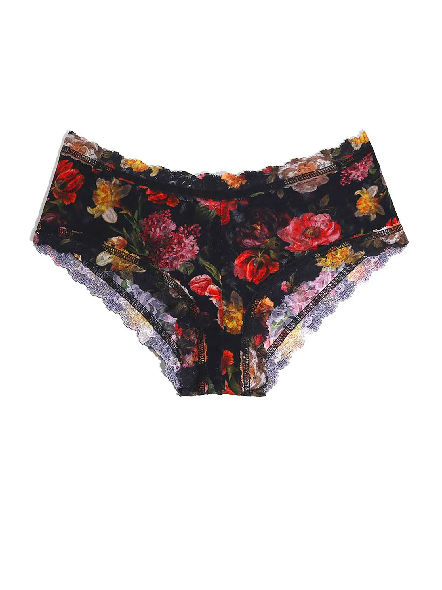 Printed Signature Lace? Boyshort Moonlit Black Floral